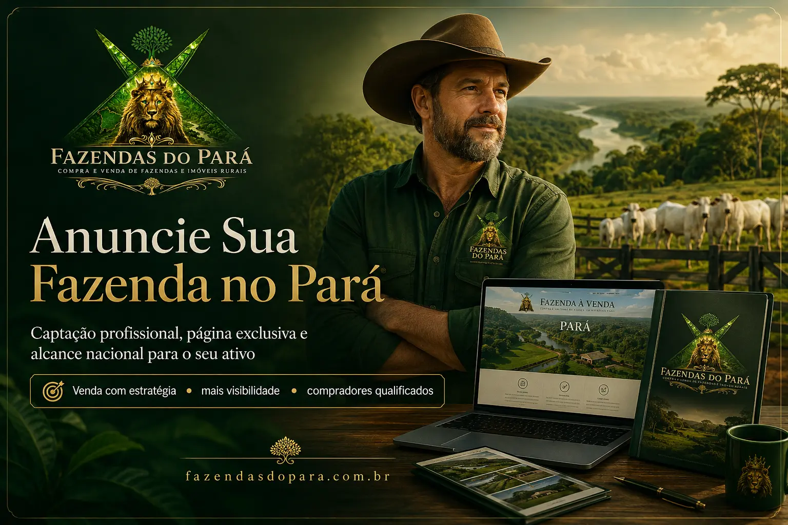 Anuncie sua fazenda no Pará com página exclusiva